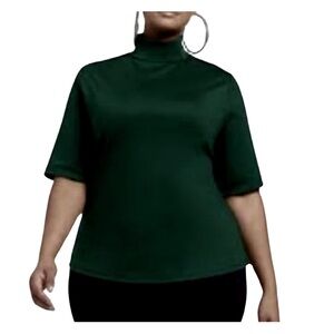Joie Turtleneck Short Sleeve Top Green